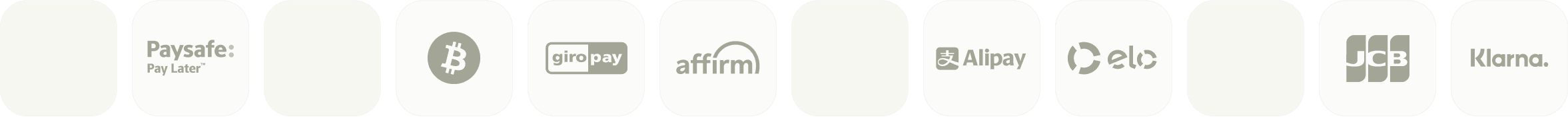 Payment methods row 6